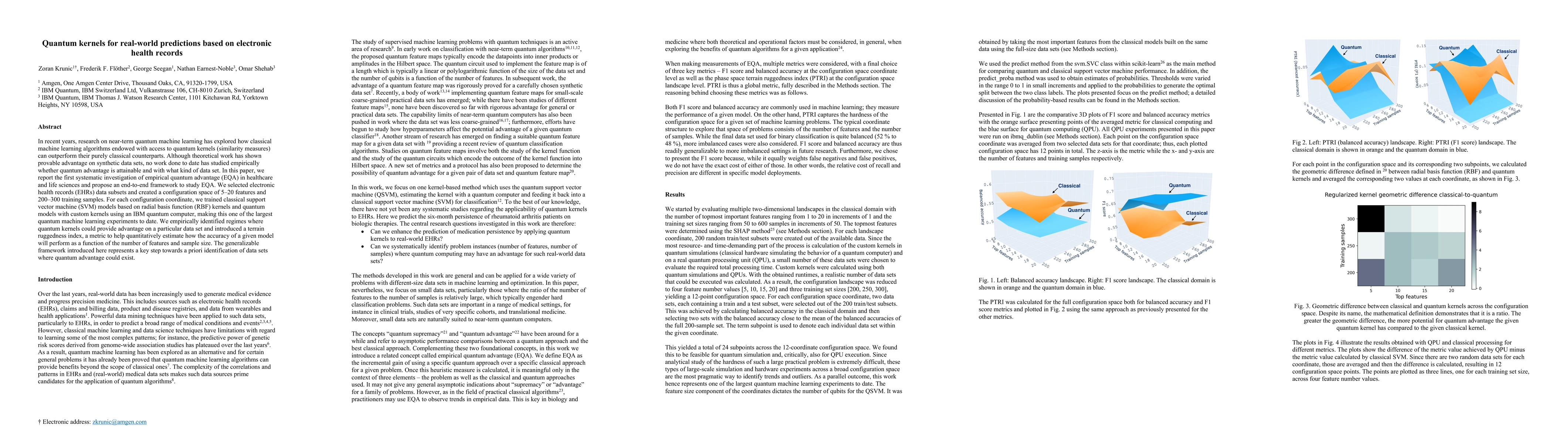 Thumbnail for Quantum kernels for real-world predictions based on electronic health
  records