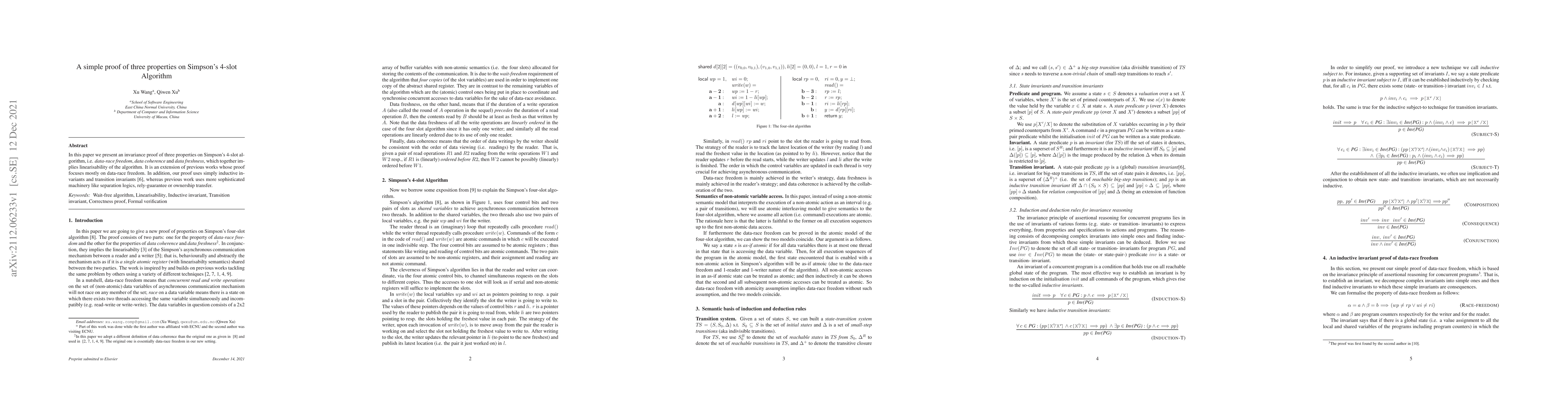 Thumbnail for A simple proof of three properties on Simpson's 4-slot Algorithm