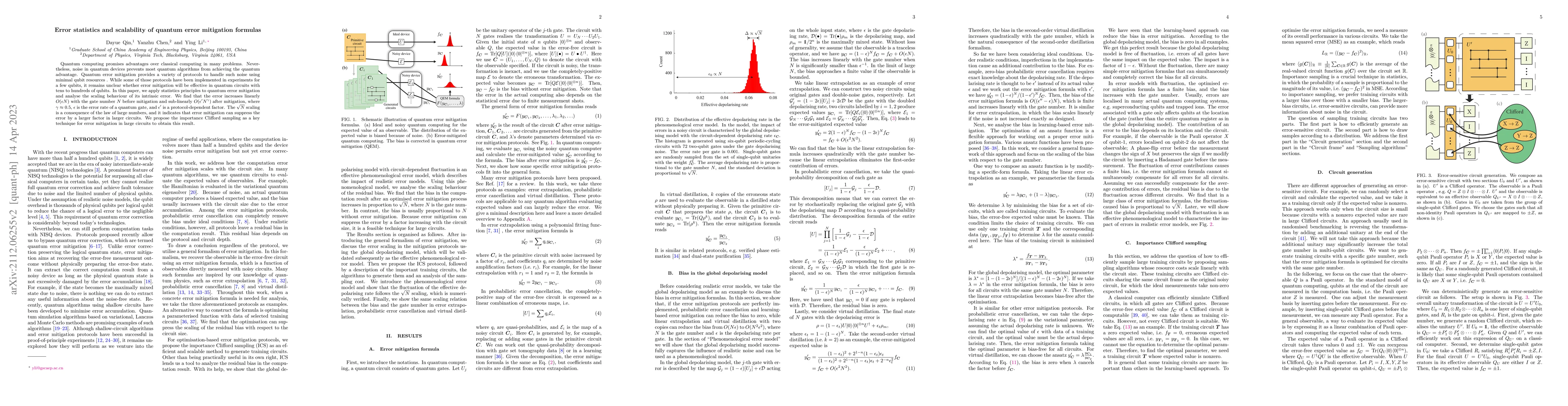 Thumbnail for Error statistics and scalability of quantum error mitigation formulas