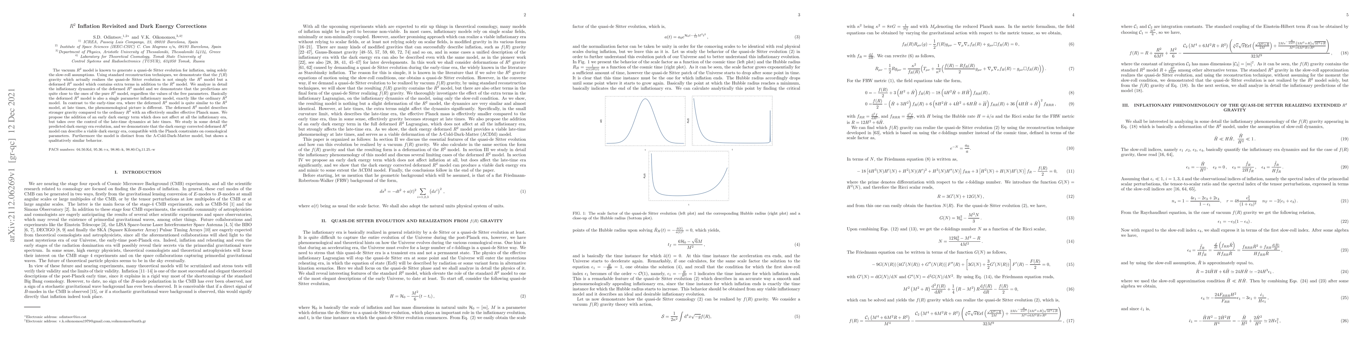 Thumbnail for $R^2$ Inflation Revisited and Dark Energy Corrections