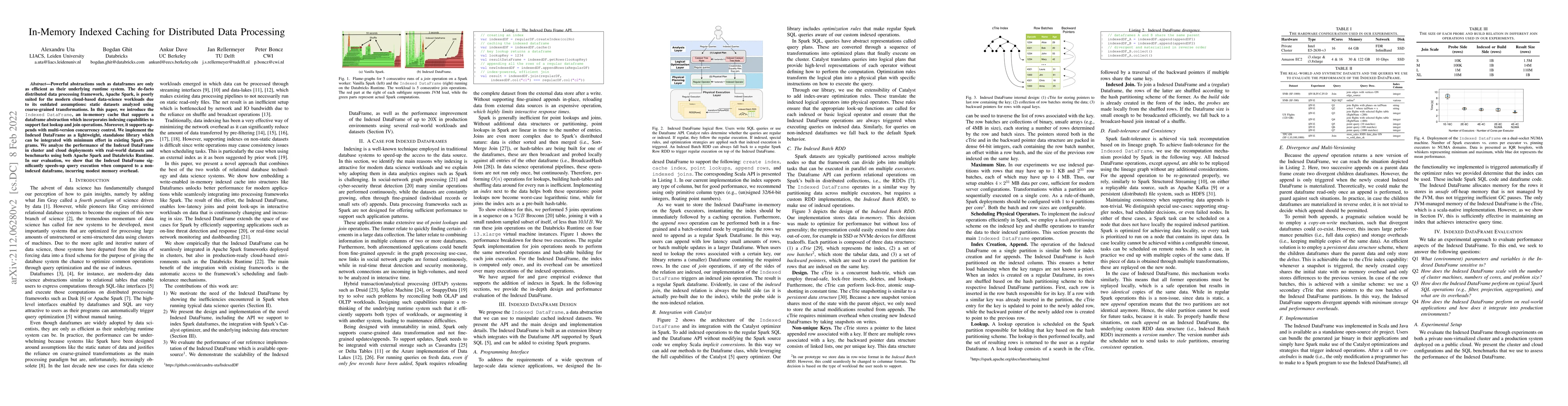 Thumbnail for In-Memory Indexed Caching for Distributed Data Processing