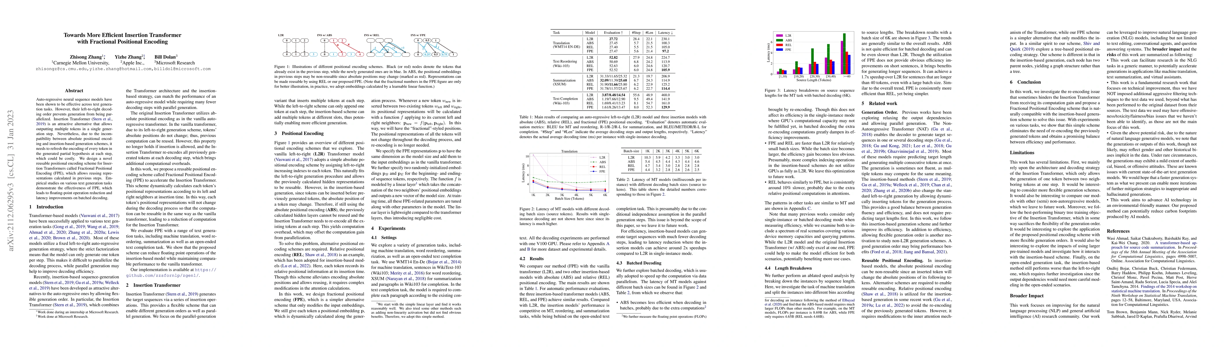 Thumbnail for Towards More Efficient Insertion Transformer with Fractional Positional
  Encoding