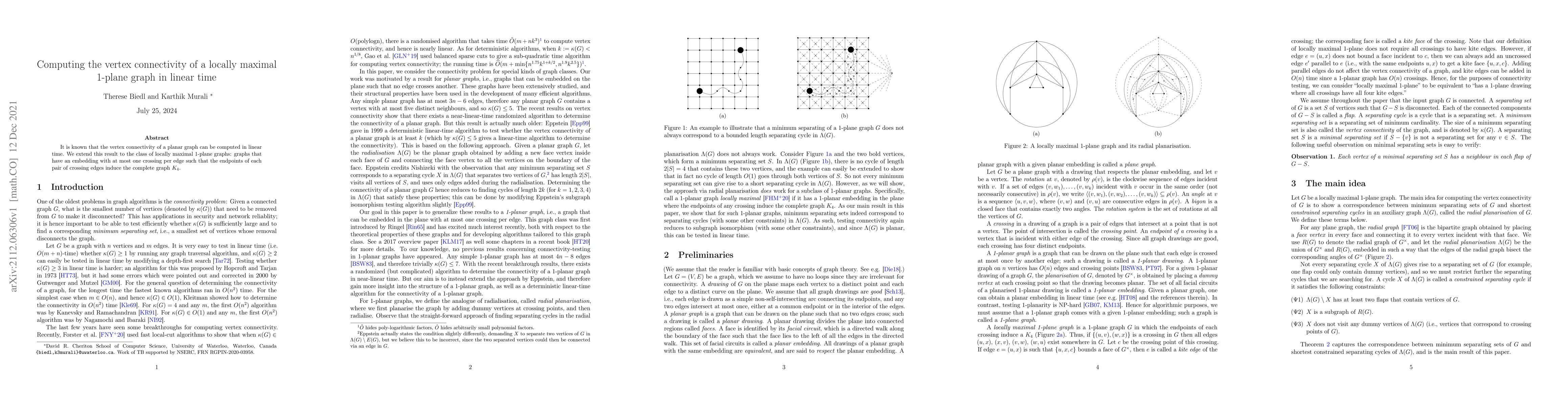 Thumbnail for Computing the vertex connectivity of a locally maximal 1-plane graph in
  linear time