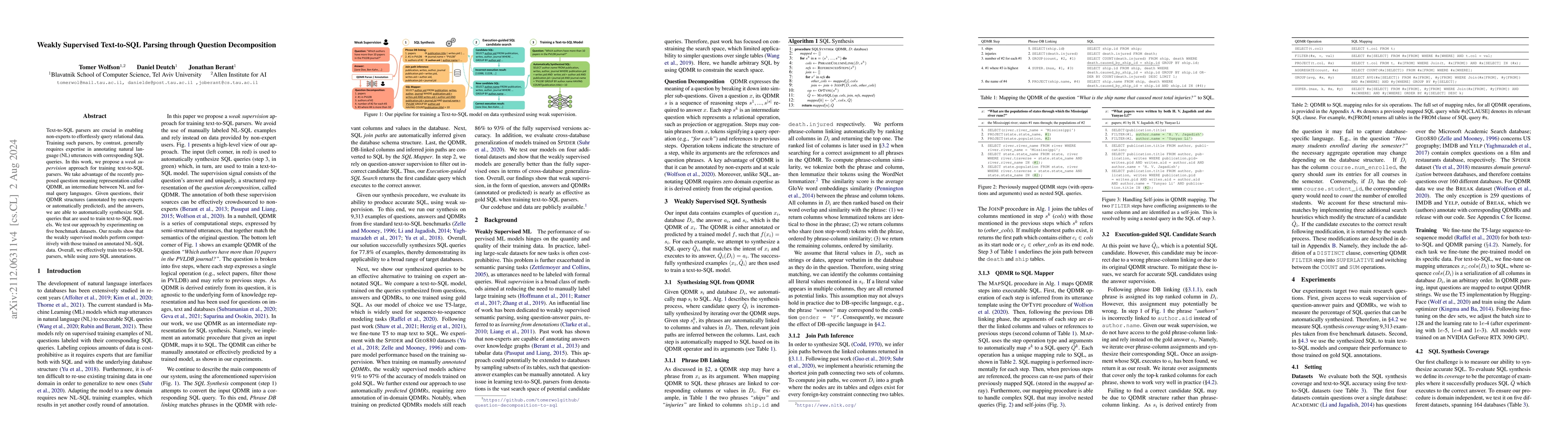 Thumbnail for Weakly Supervised Text-to-SQL Parsing through Question Decomposition