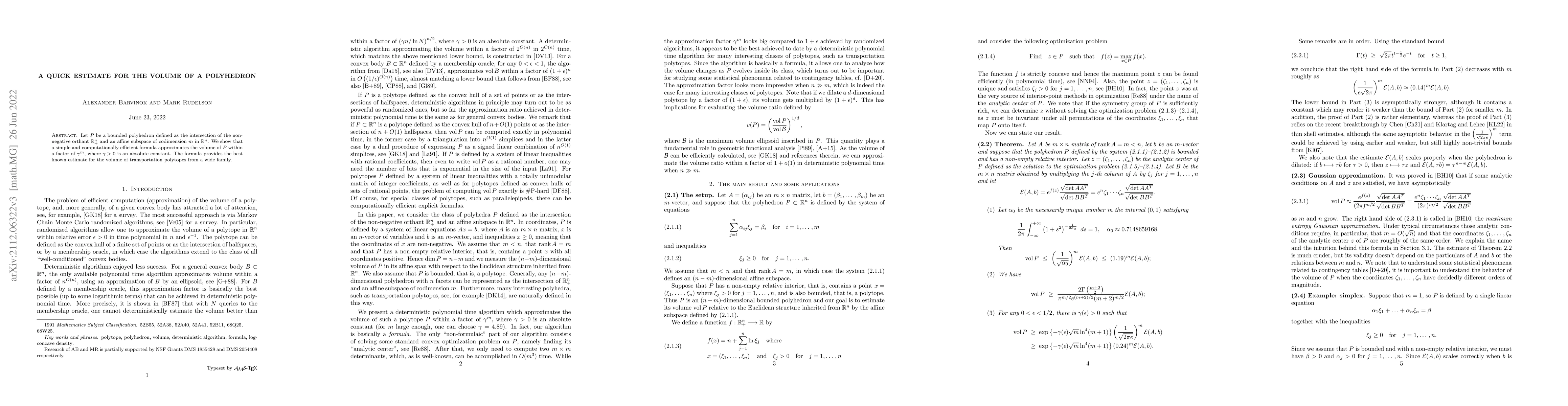 Thumbnail for A quick estimate for the volume of a polyhedron