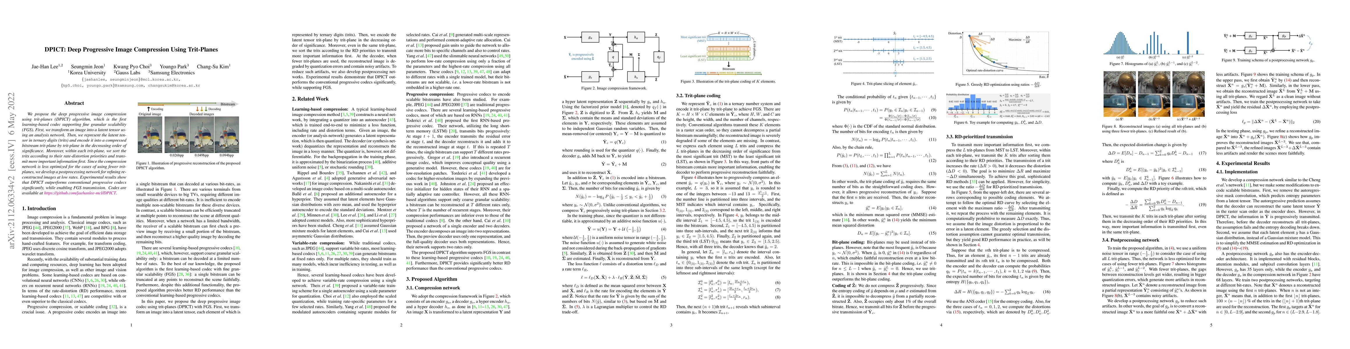 Thumbnail for DPICT: Deep Progressive Image Compression Using Trit-Planes