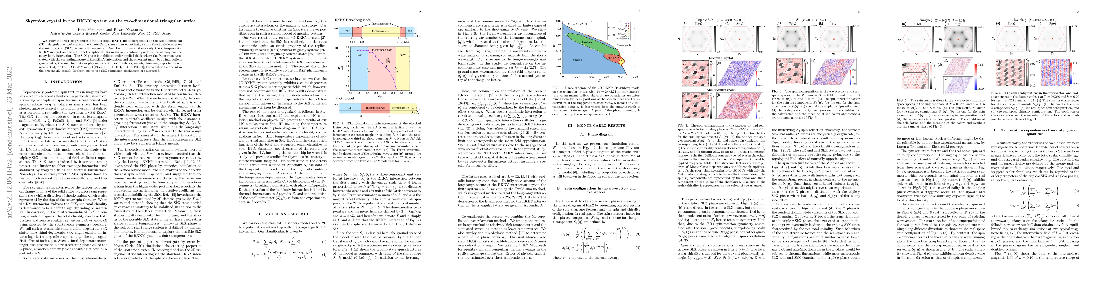 Thumbnail for Skyrmion crystal in the RKKY system on the two-dimensional triangular
  lattice