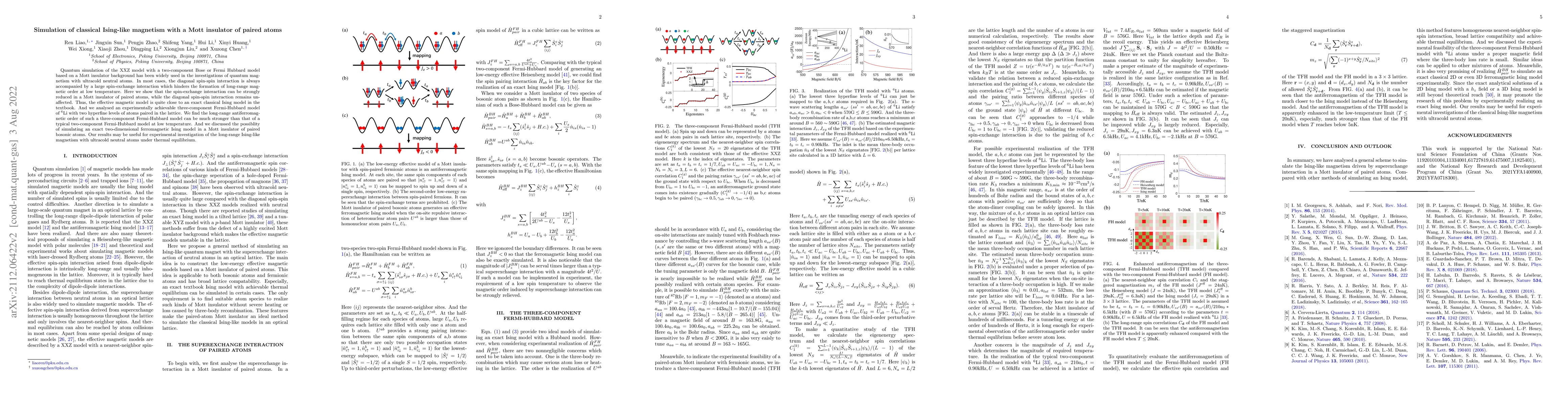 Thumbnail for Simulation of classical Ising-like magnetism with a Mott insulator of
  paired atoms