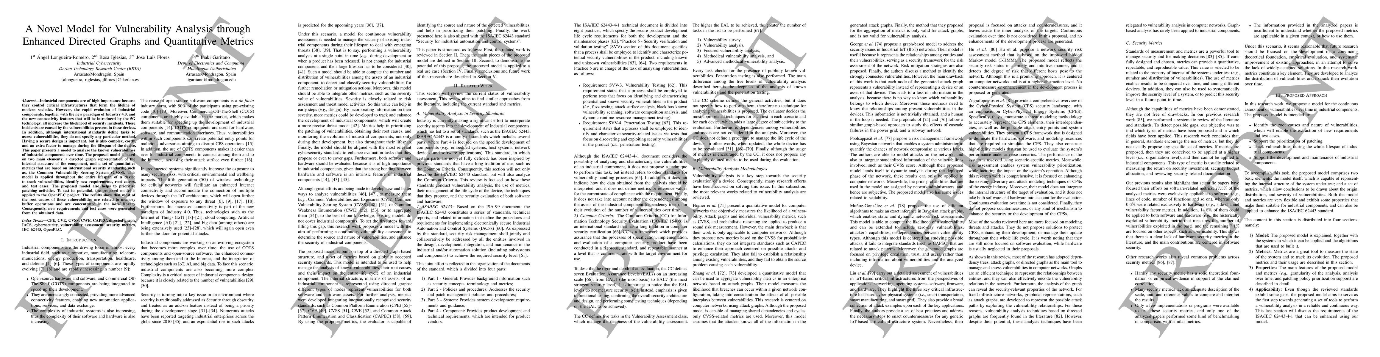 Thumbnail for A Novel Model for Vulnerability Analysis through Enhanced Directed
  Graphs and Quantitative Metrics