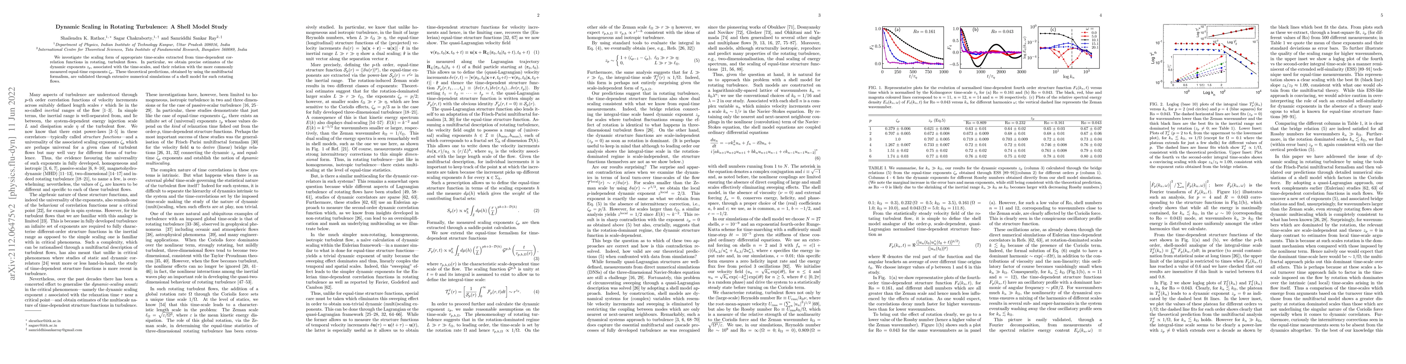 Thumbnail for Dynamic Scaling in Rotating Turbulence: A Shell Model Study