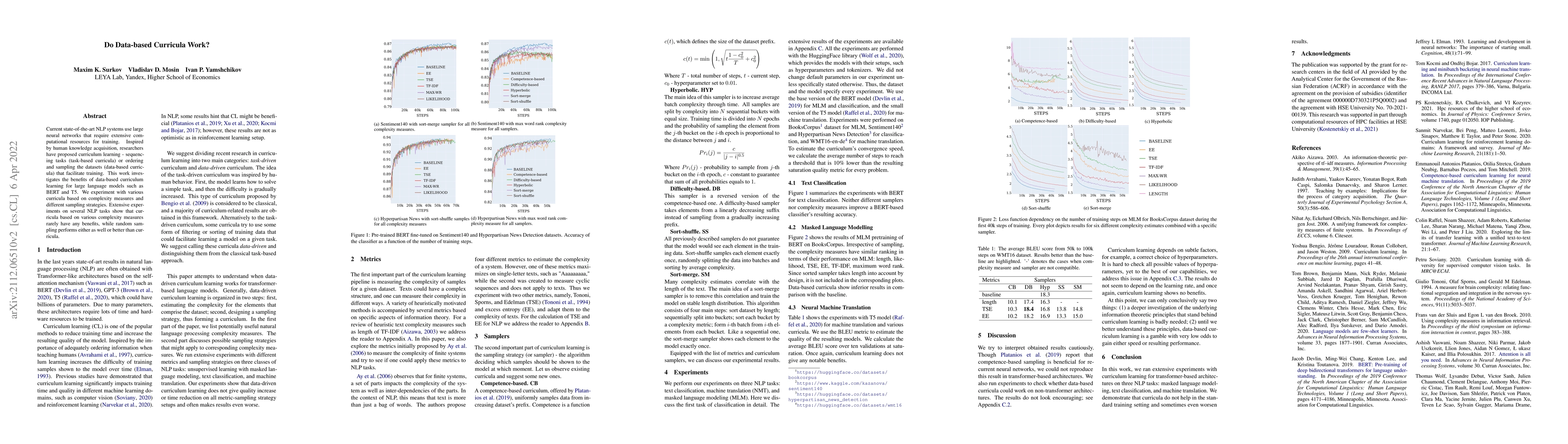Thumbnail for Do Data-based Curricula Work?