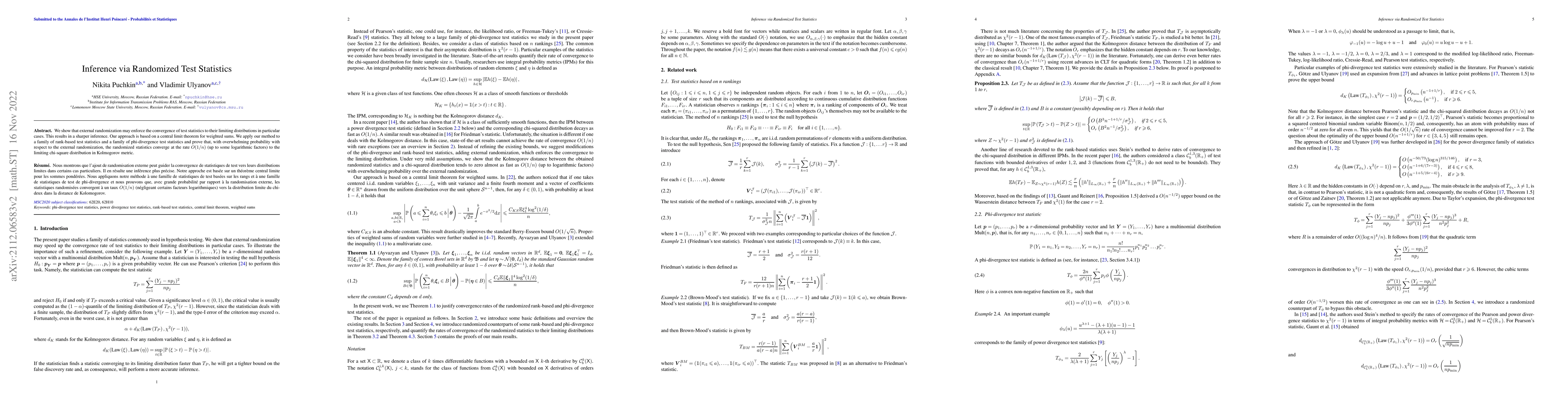 Thumbnail for Inference via Randomized Test Statistics