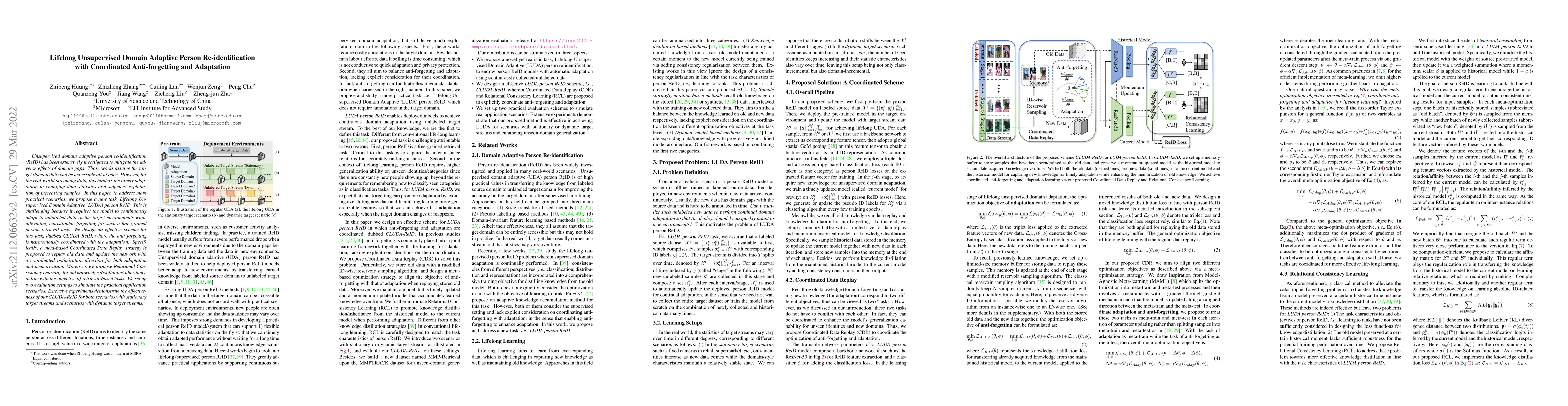Thumbnail for Lifelong Unsupervised Domain Adaptive Person Re-identification with
  Coordinated Anti-forgetting and Adaptation