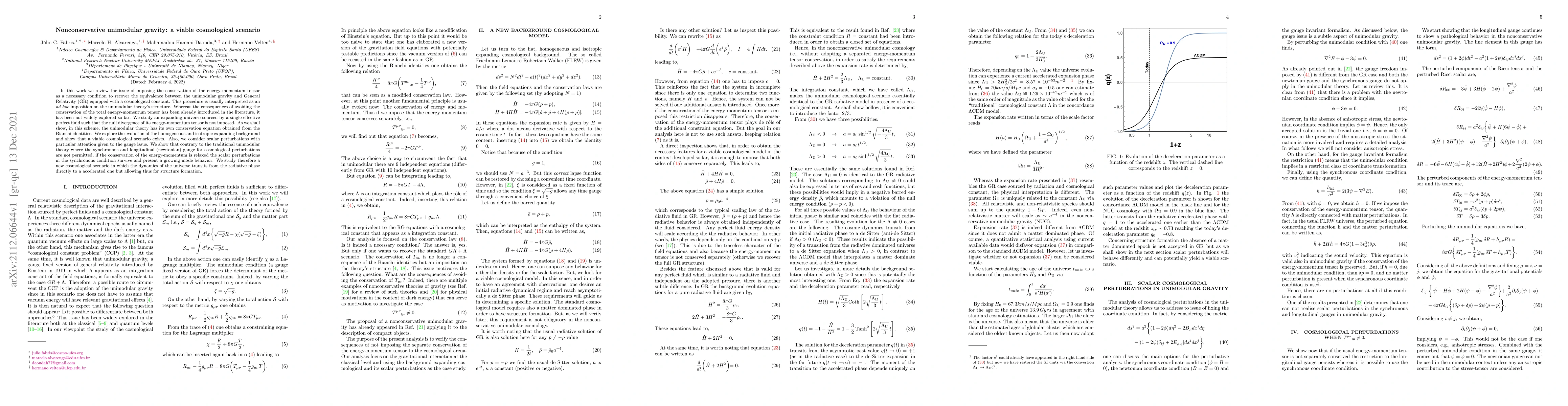 Thumbnail for Nonconservative unimodular gravity: a viable cosmological scenario