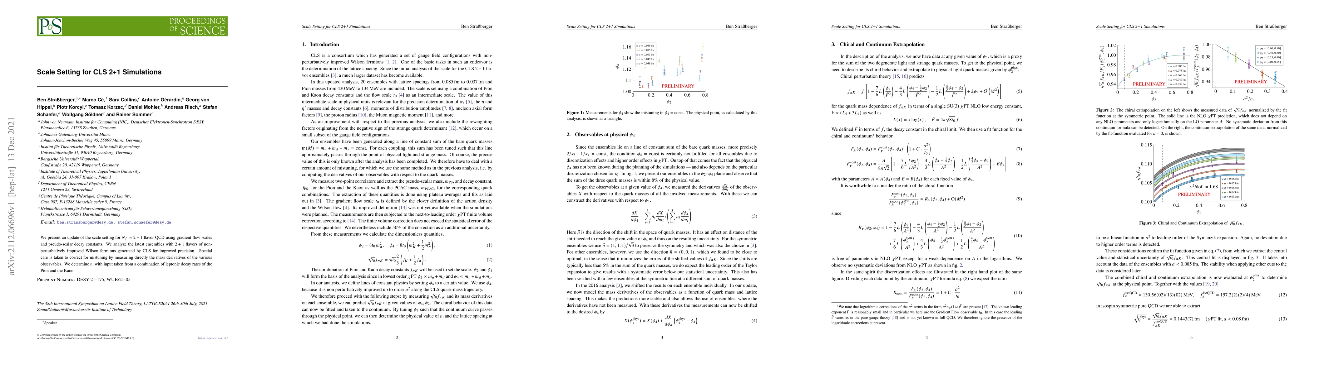 Thumbnail for Scale Setting for CLS 2+1 Simulations
