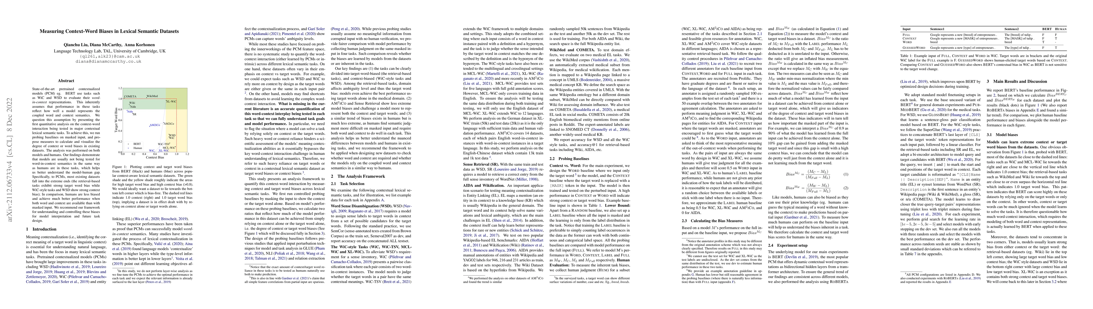 Thumbnail for Measuring Context-Word Biases in Lexical Semantic Datasets