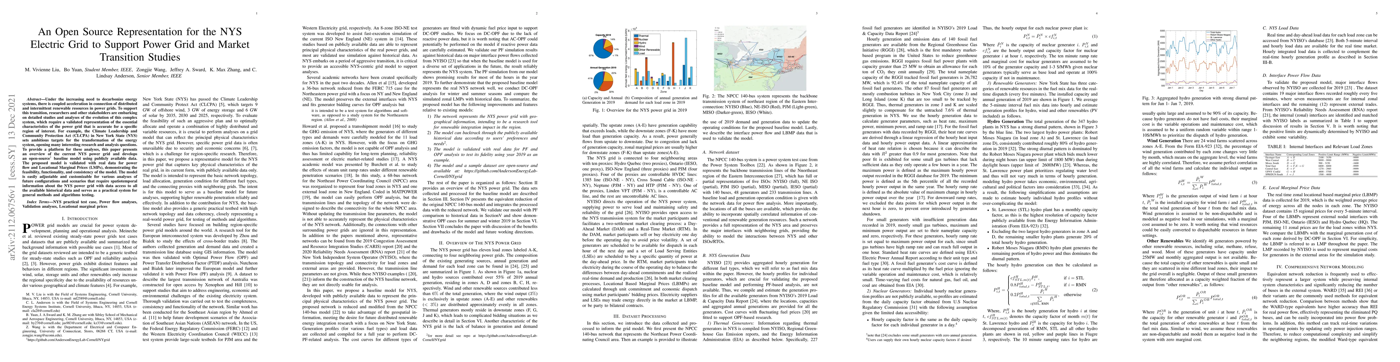 Thumbnail for An Open Source Representation for the NYS Electric Grid to Support Power
  Grid and Market Transition Studies