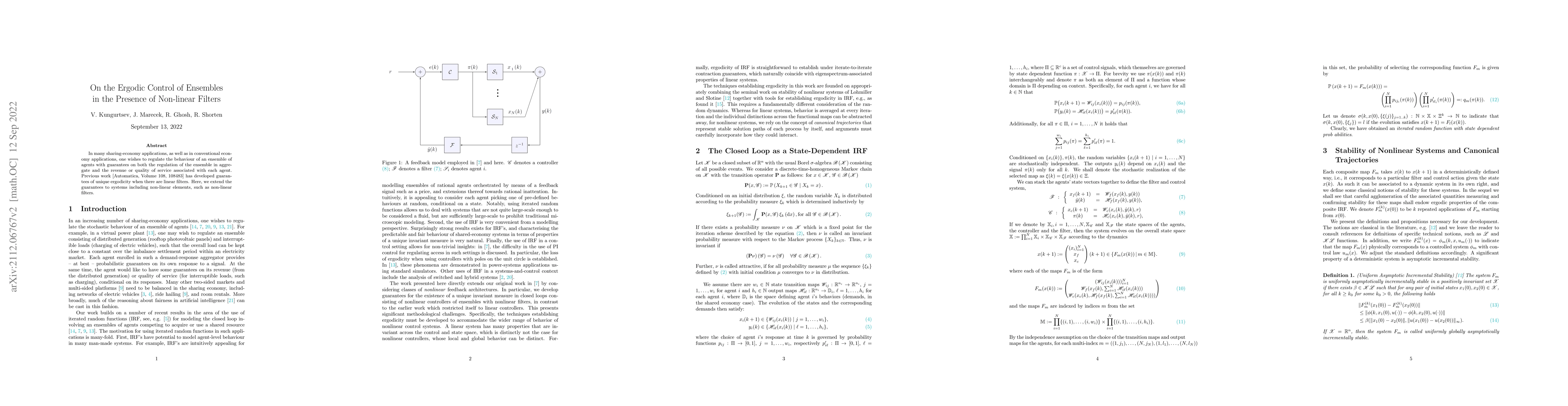 Thumbnail for On the Ergodic Control of Ensembles in the Presence of Non-linear
  Filters