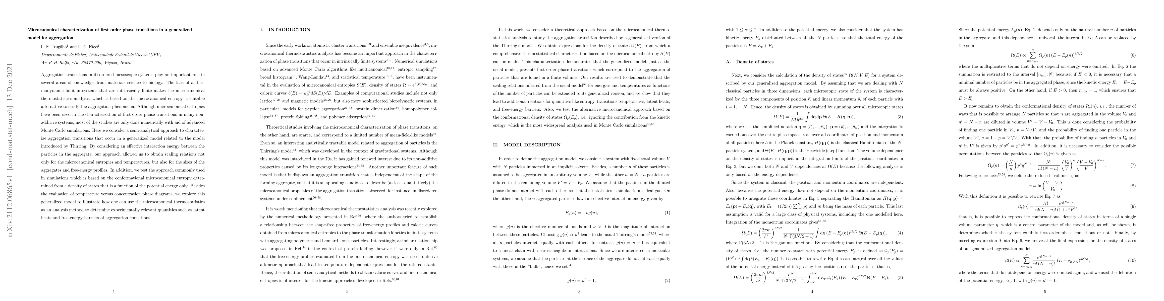 Thumbnail for Microcanonical characterization of first-order phase transitions in a
  generalized model for aggregation