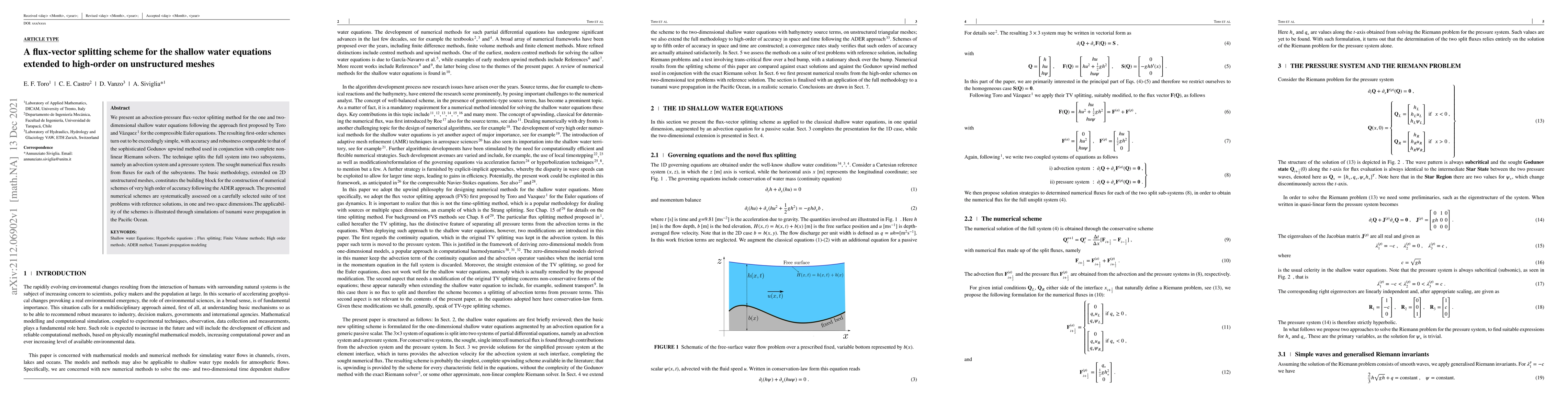 Thumbnail for A flux-vector splitting scheme for the shallow water equations extended
  to high-order on unstructured meshes