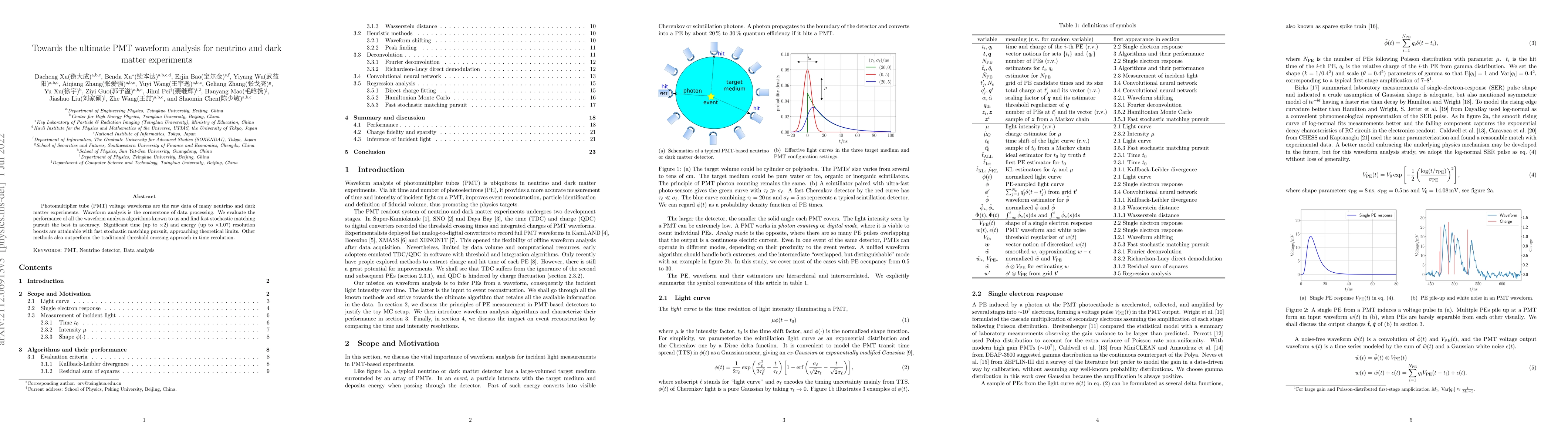 Thumbnail for Towards the ultimate PMT waveform analysis for neutrino and dark matter
  experiments
