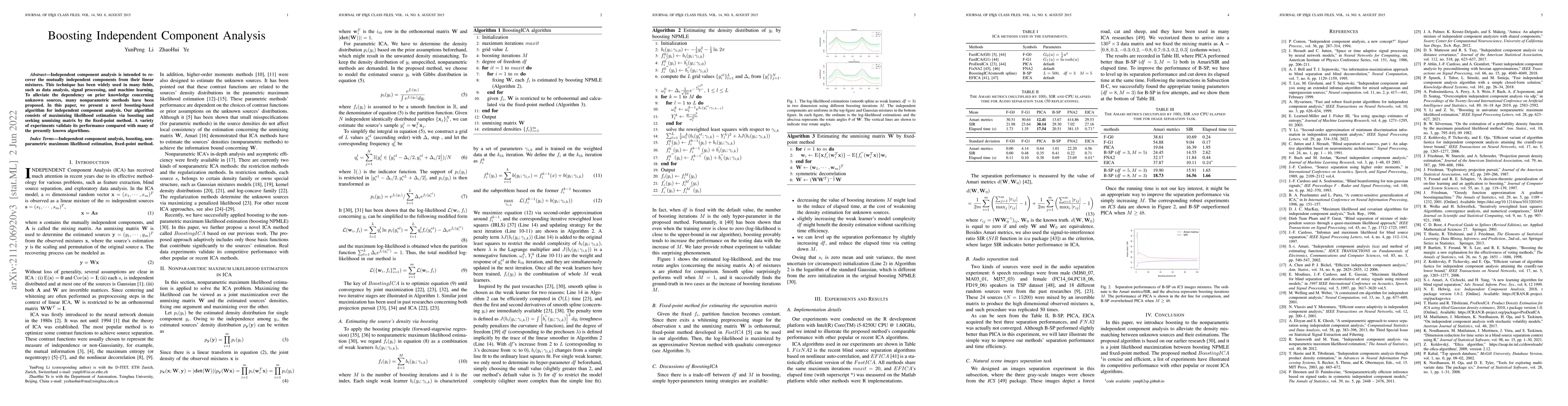 Thumbnail for Boosting Independent Component Analysis
