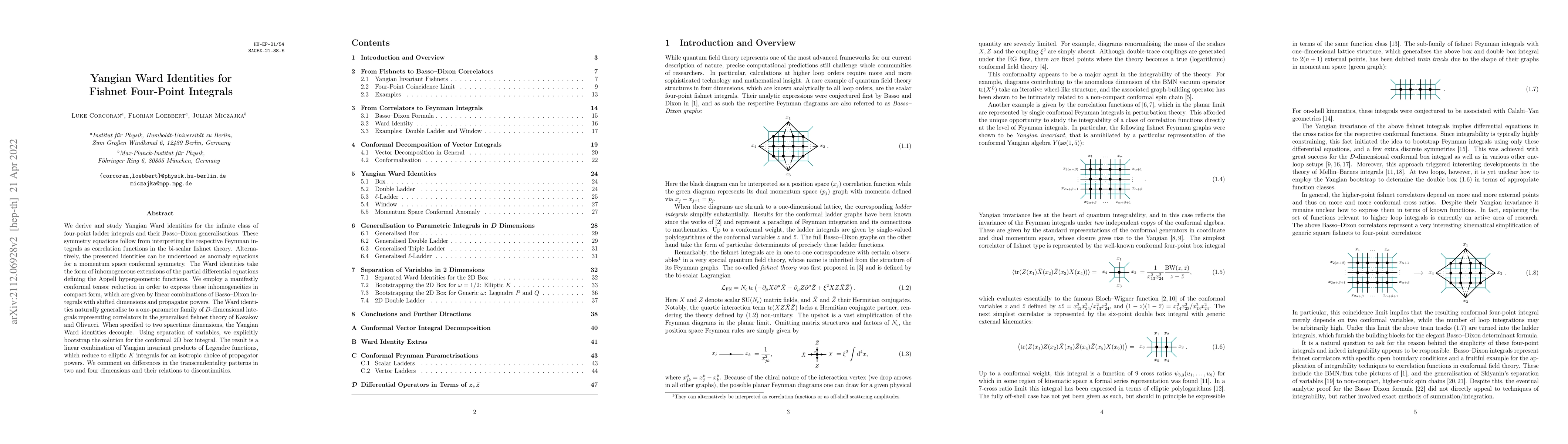 Thumbnail for Yangian Ward Identities for Fishnet Four-Point Integrals