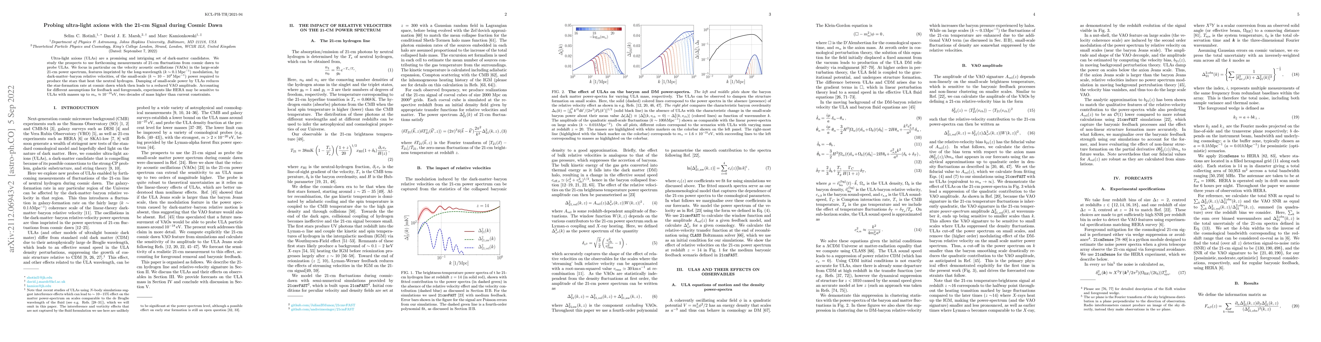 Thumbnail for Probing ultra-light axions with the 21-cm Signal during Cosmic Dawn