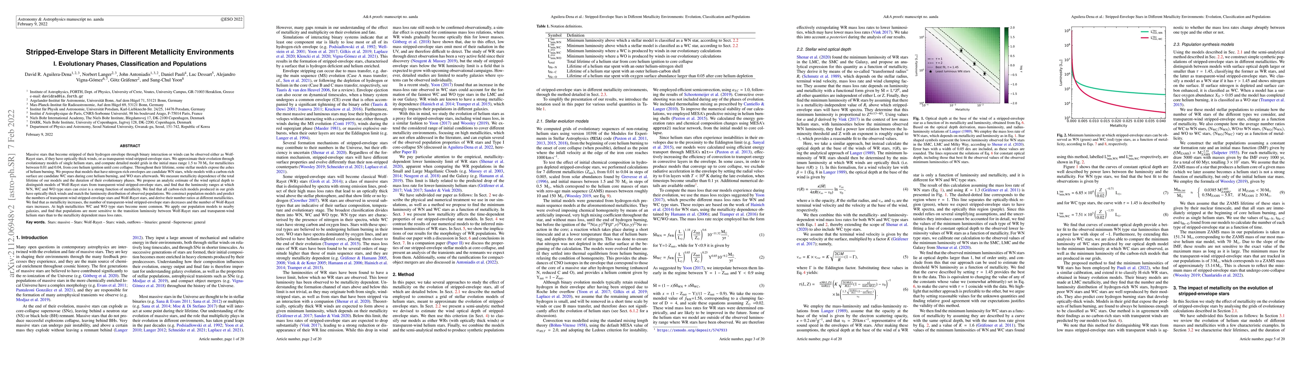 Thumbnail for Stripped-Envelope Stars in Different Metallicity Environments I.
  Evolutionary Phases, Classification and Populations
