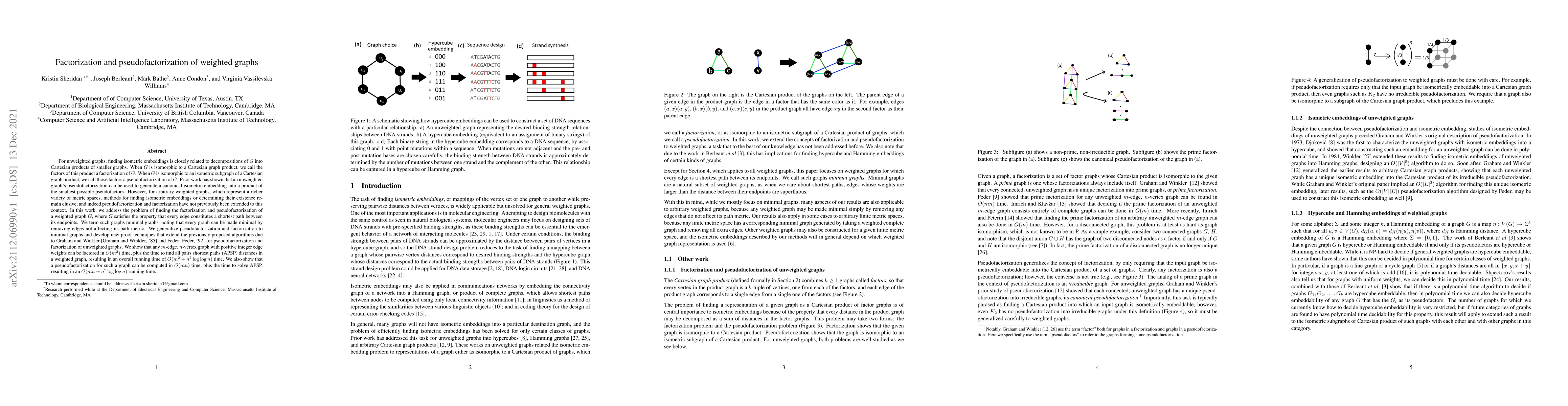 Thumbnail for Factorization and pseudofactorization of weighted graphs