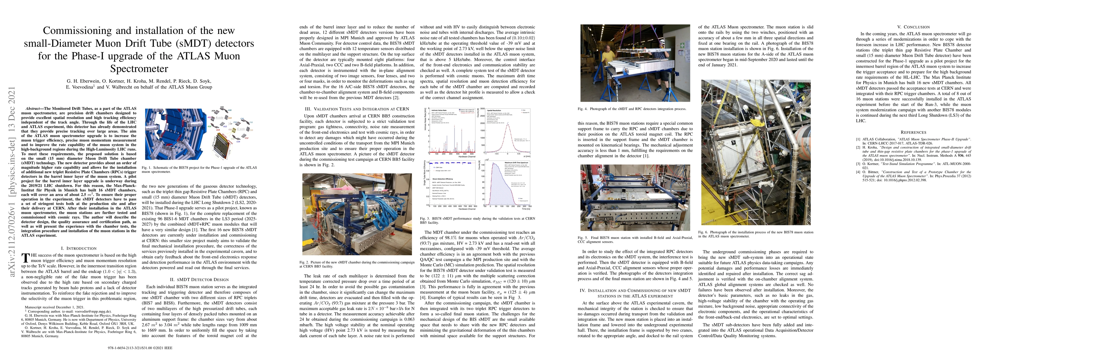 Thumbnail for Commissioning and installation of the new small-Diameter Muon Drift Tube
  (sMDT) detectors for the Phase-I upgrade of the ATLAS Muon Spectrometer