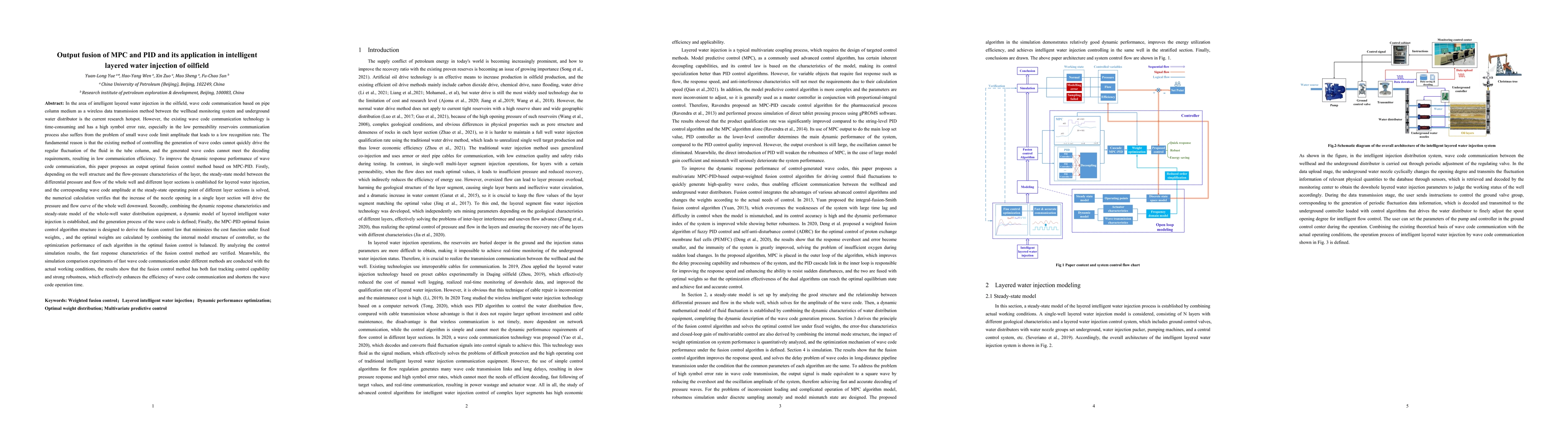 Thumbnail for Output fusion of MPC and PID and its application in intelligent layered
  water injection of oilfield