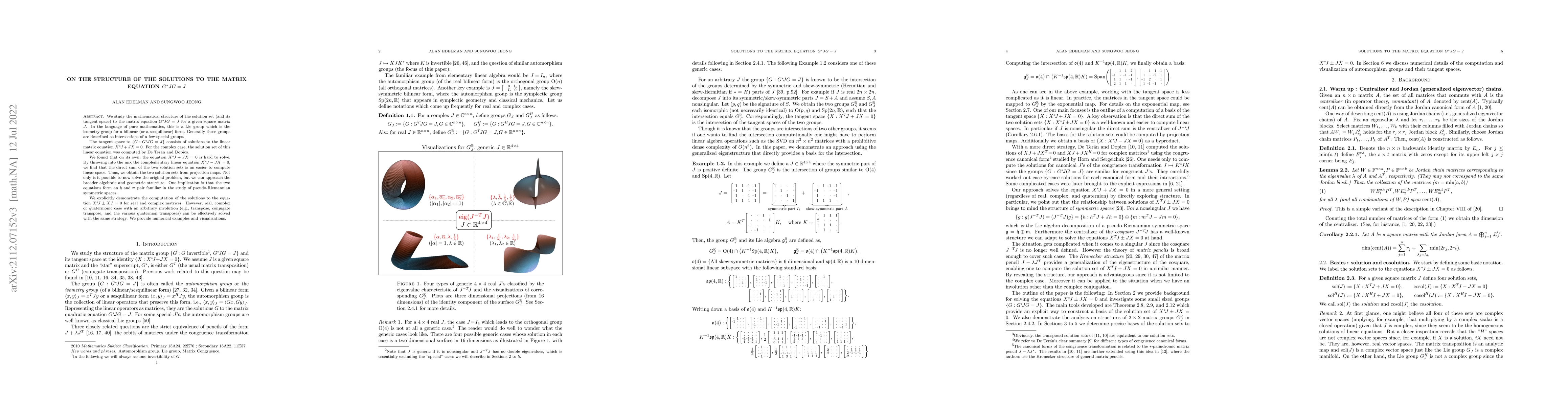 Thumbnail for On the structure of the solutions to the matrix equation $G^*JG=J$