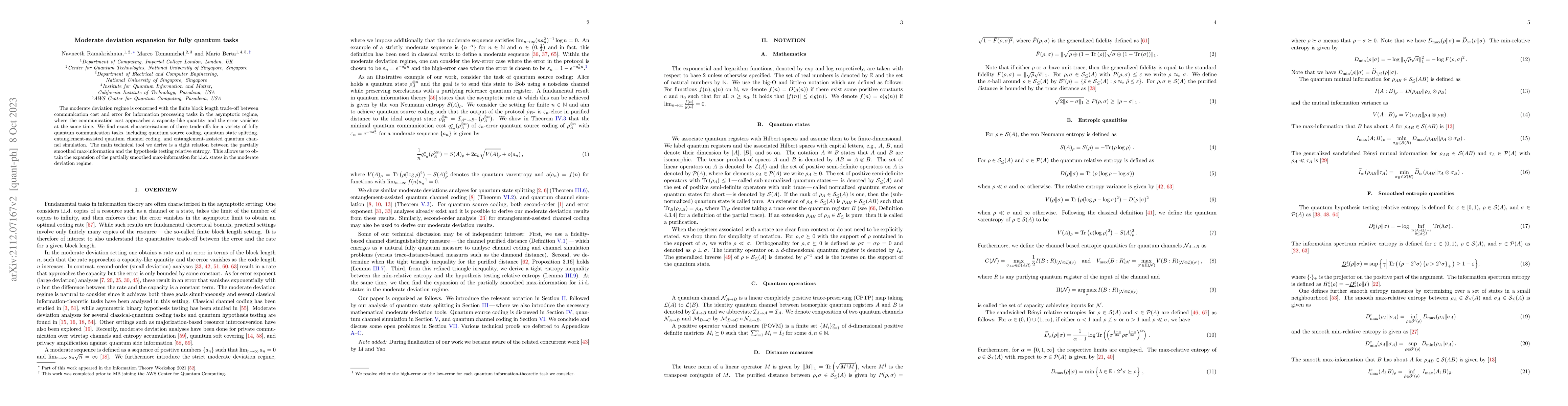Thumbnail for Moderate deviation expansion for fully quantum tasks