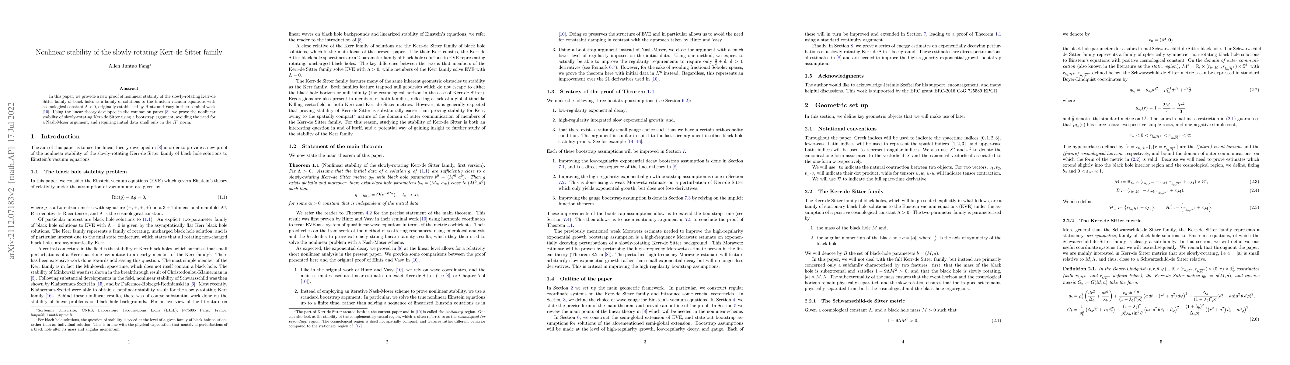 Thumbnail for Nonlinear stability of the slowly-rotating Kerr-de Sitter family