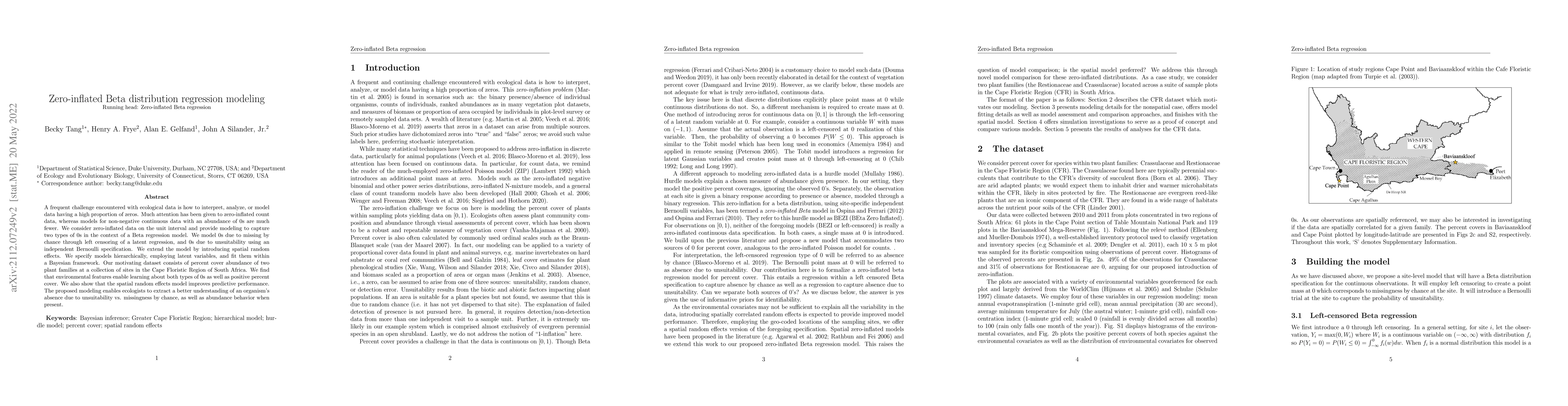 Thumbnail for Zero-inflated Beta distribution regression modeling