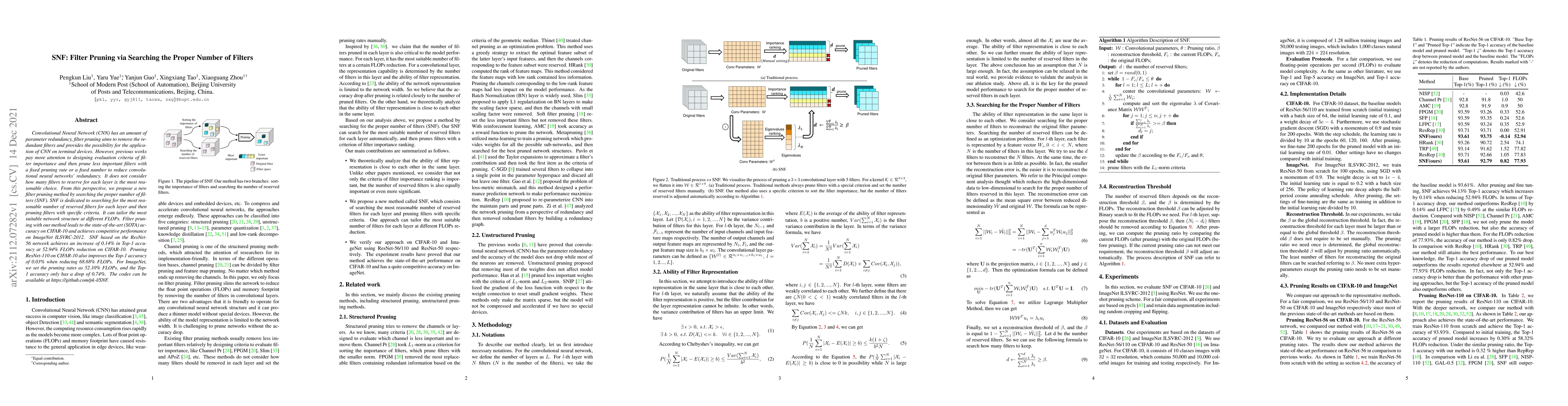 Thumbnail for SNF: Filter Pruning via Searching the Proper Number of Filters