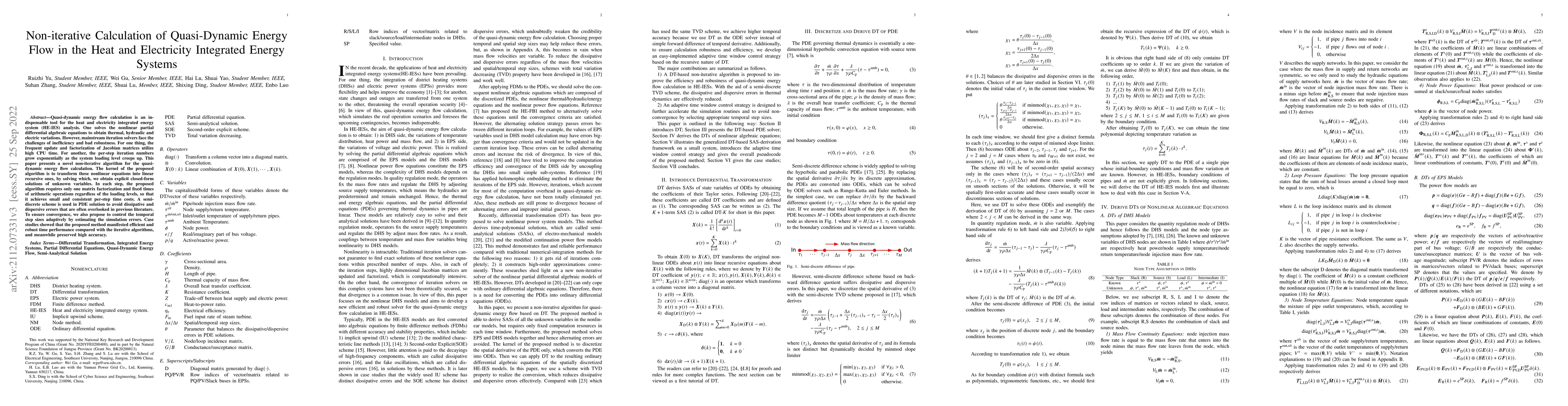 Thumbnail for Non-iterative Calculation of Quasi-Dynamic Energy Flow in the Heat and
  Electricity Integrated Energy Systems