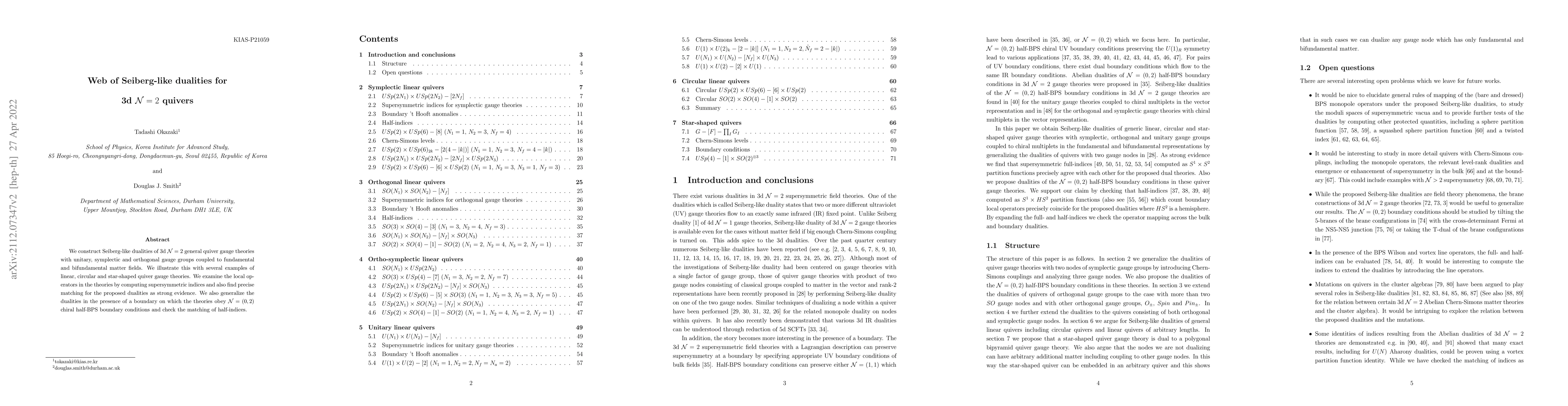 Thumbnail for Web of Seiberg-like dualities for 3d $\mathcal{N}=2$ quivers