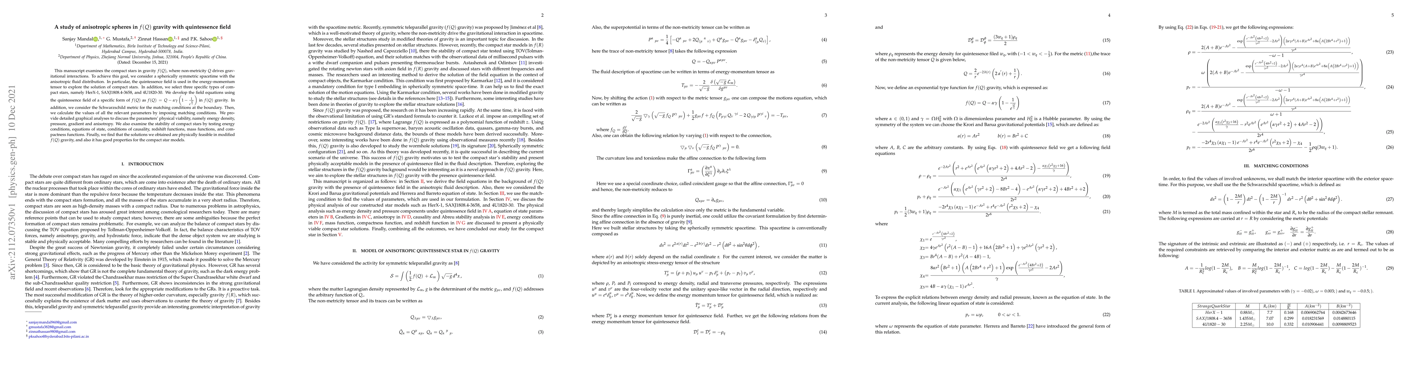 Thumbnail for A study of anisotropic spheres in $f(Q)$ gravity with quintessence field