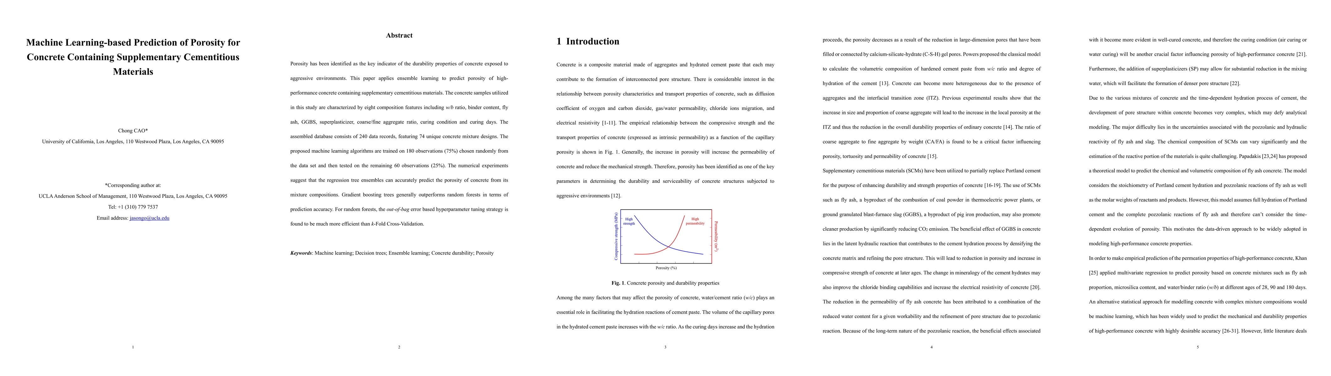 Thumbnail for Machine Learning-based Prediction of Porosity for Concrete Containing
  Supplementary Cementitious Materials