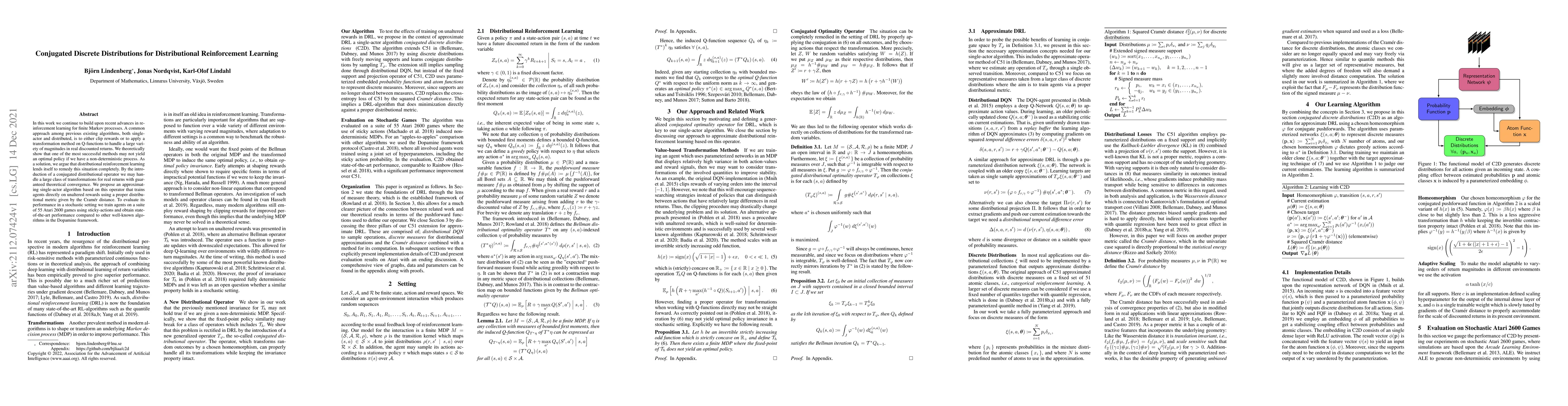 Thumbnail for Conjugated Discrete Distributions for Distributional Reinforcement
  Learning