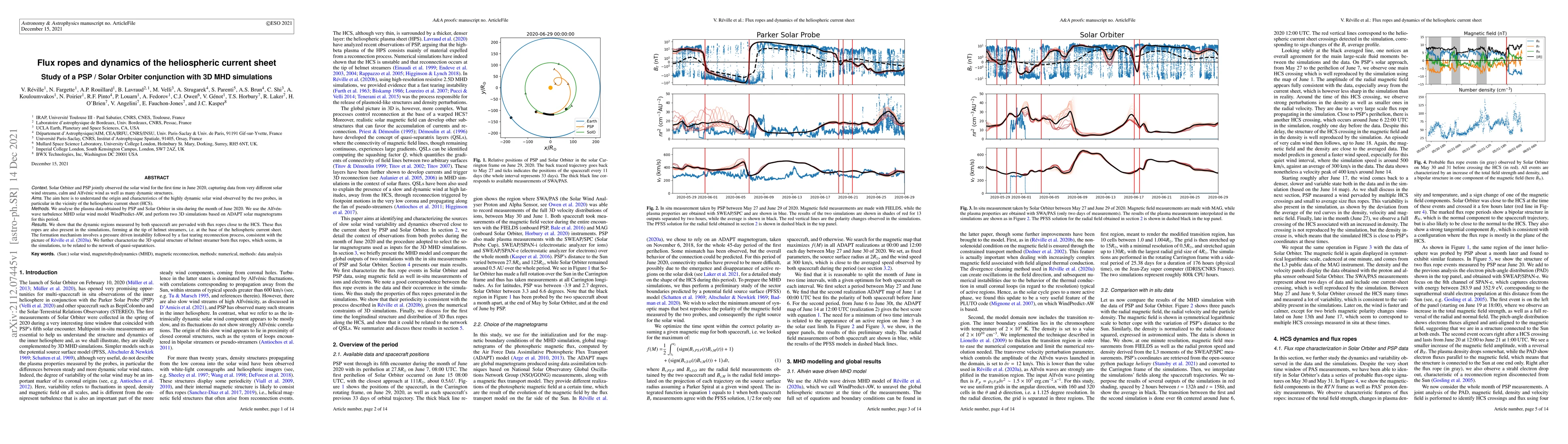 Thumbnail for Flux ropes and dynamics of the heliospheric current sheet