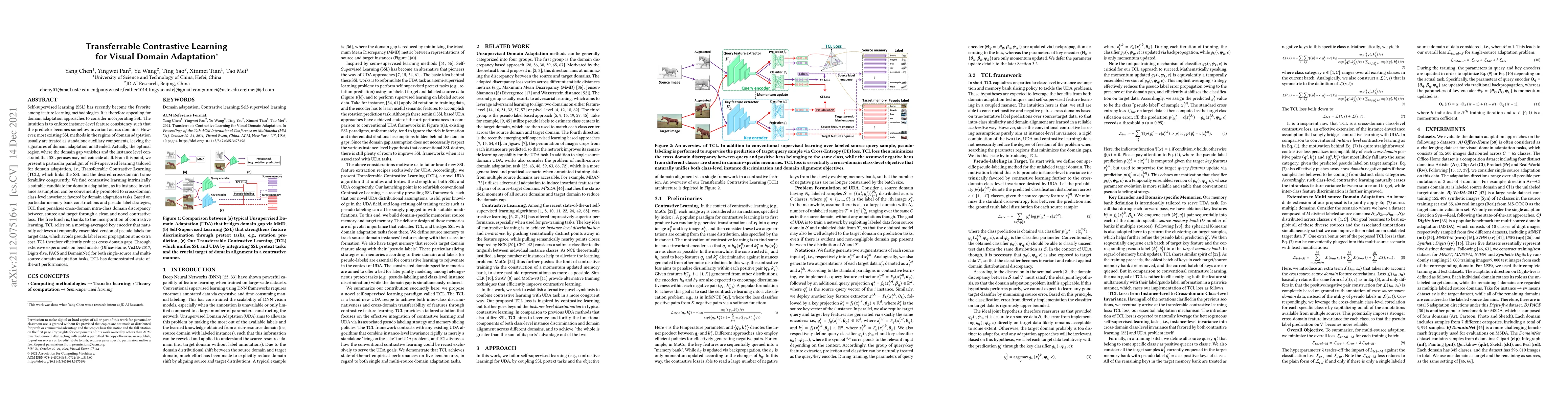 Thumbnail for Transferrable Contrastive Learning for Visual Domain Adaptation