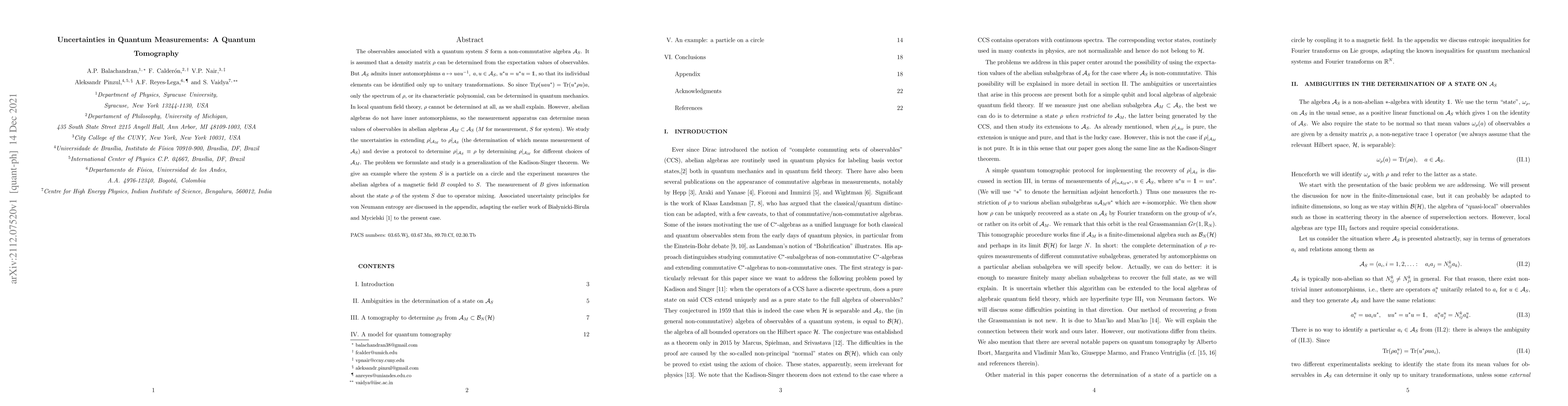 Thumbnail for Uncertainties in Quantum Measurements: A Quantum Tomography