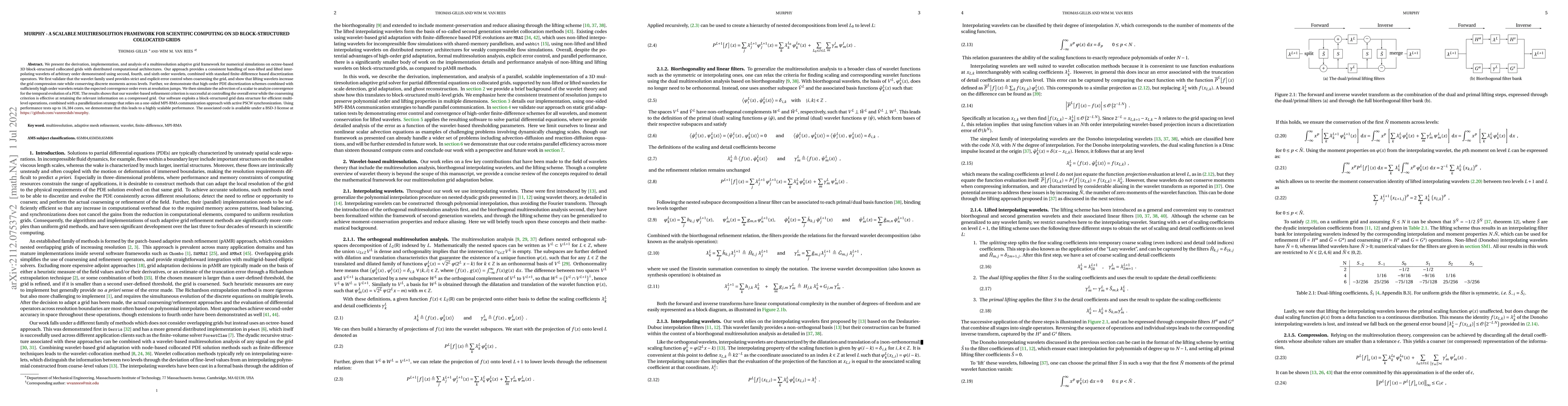 Thumbnail for MURPHY -- A scalable multiresolution framework for scientific computing
  on 3D block-structured collocated grids