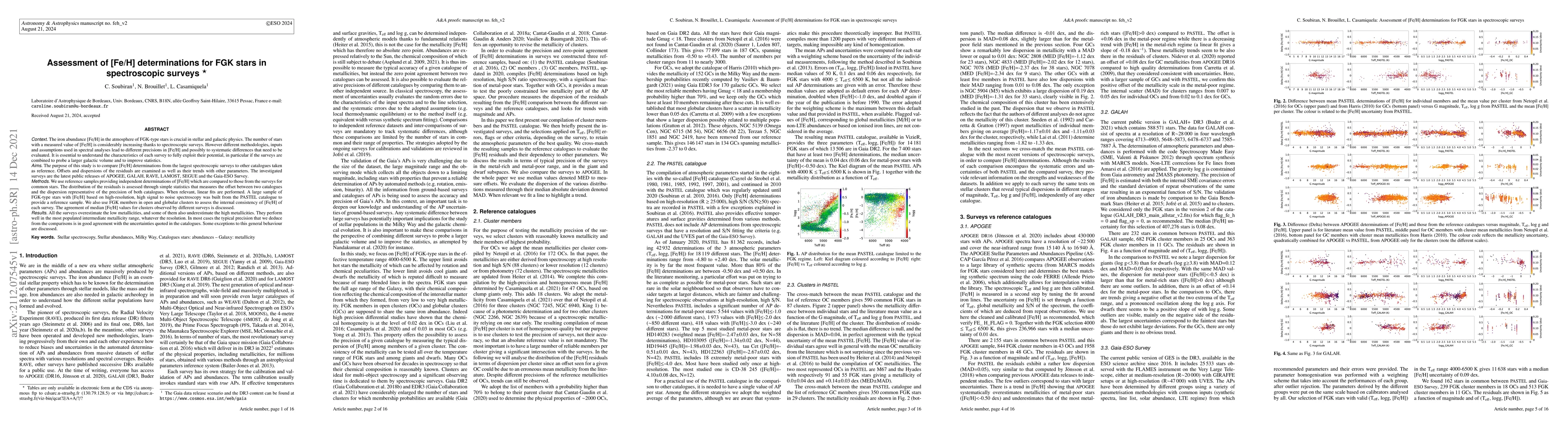 Thumbnail for Assessment of [Fe/H] determinations for FGK stars in spectroscopic
  surveys