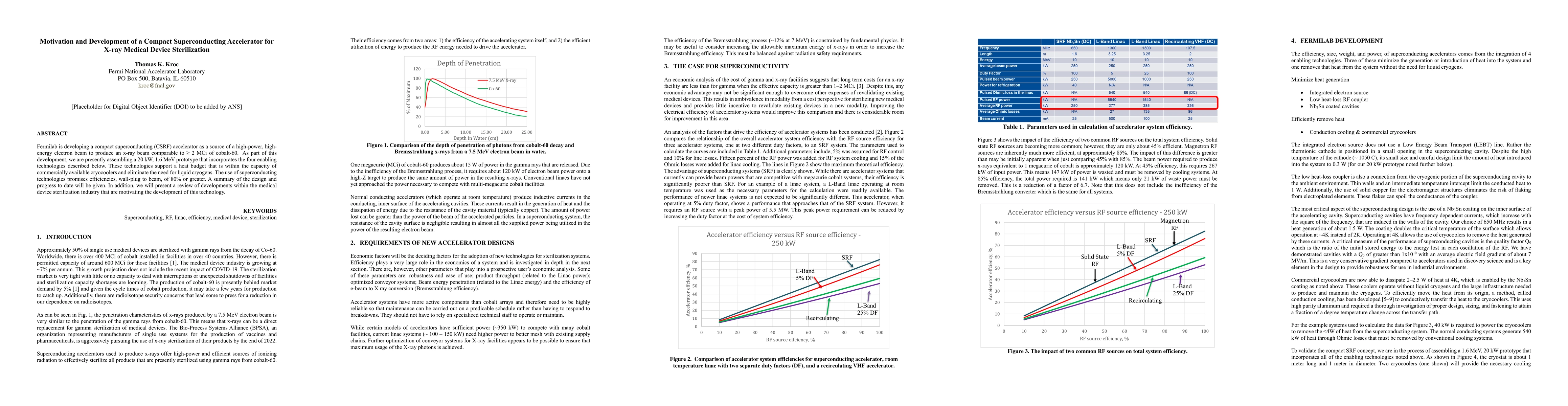 Thumbnail for Motivation and Development of a Compact Superconducting Accelerator for
  X-ray Medical Device Sterilization