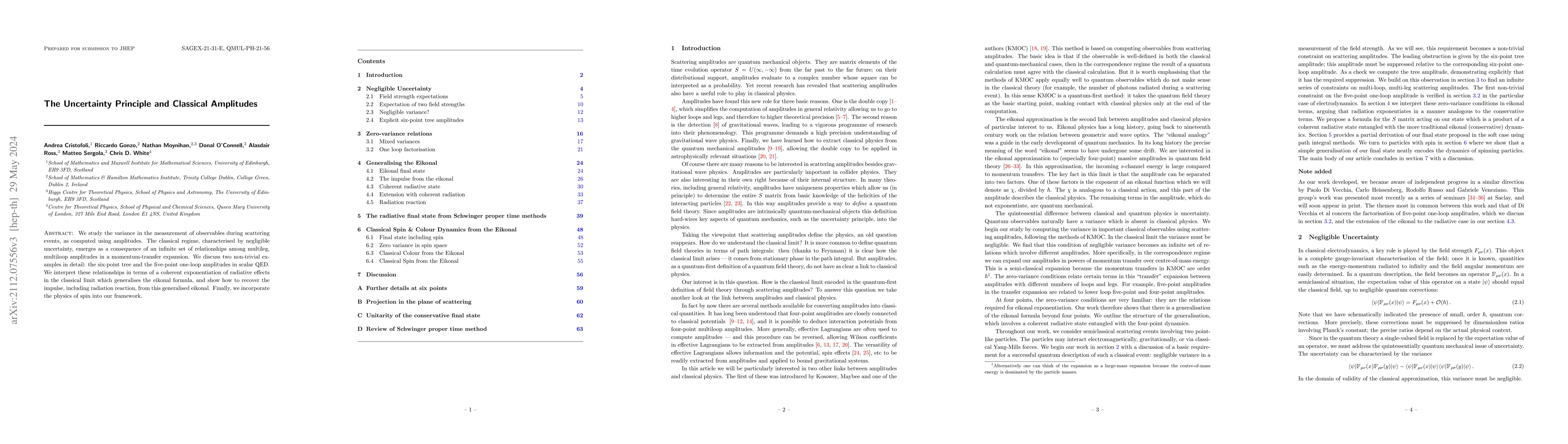 Thumbnail for The Uncertainty Principle and Classical Amplitudes