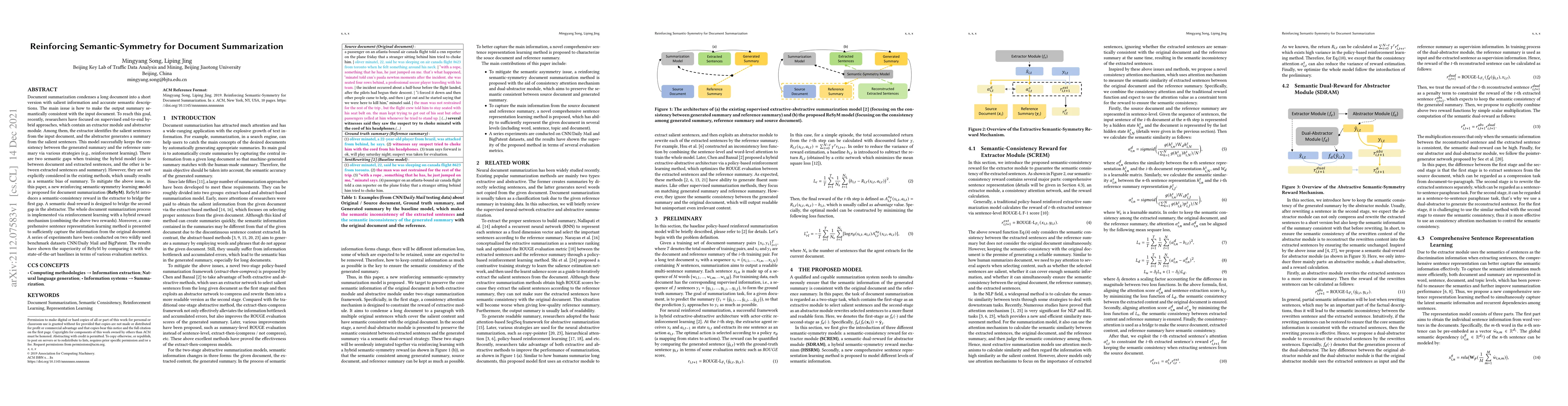 Thumbnail for Reinforcing Semantic-Symmetry for Document Summarization